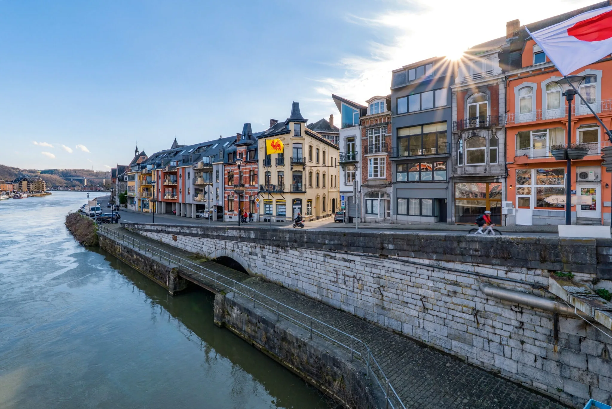 Immeuble de rapport rue des Combattants 3, Dinant, vue Meuse
